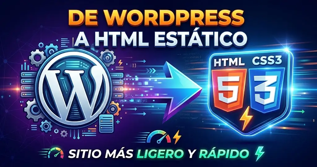 Guía para exportar WordPress a HTML estático sin errores de enlaces ni archivos innecesarios